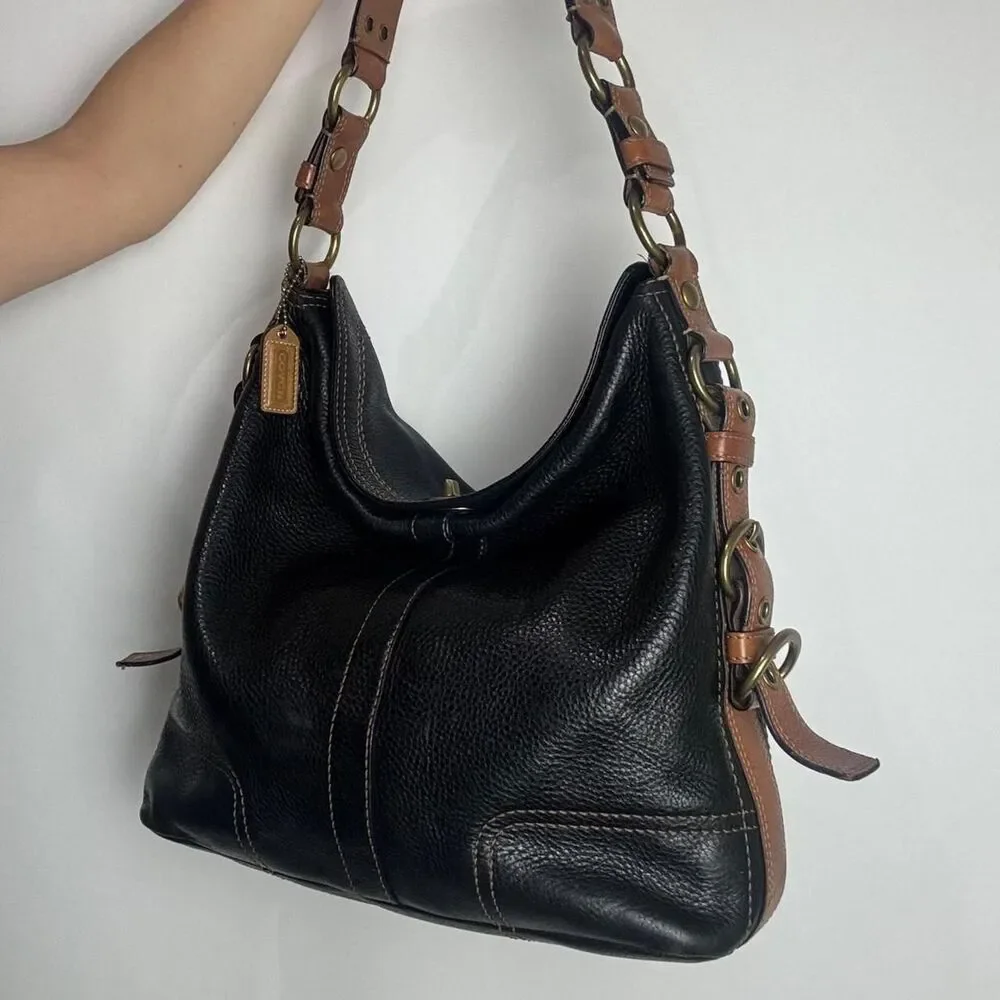 Coach Women's Black and Brown Bag